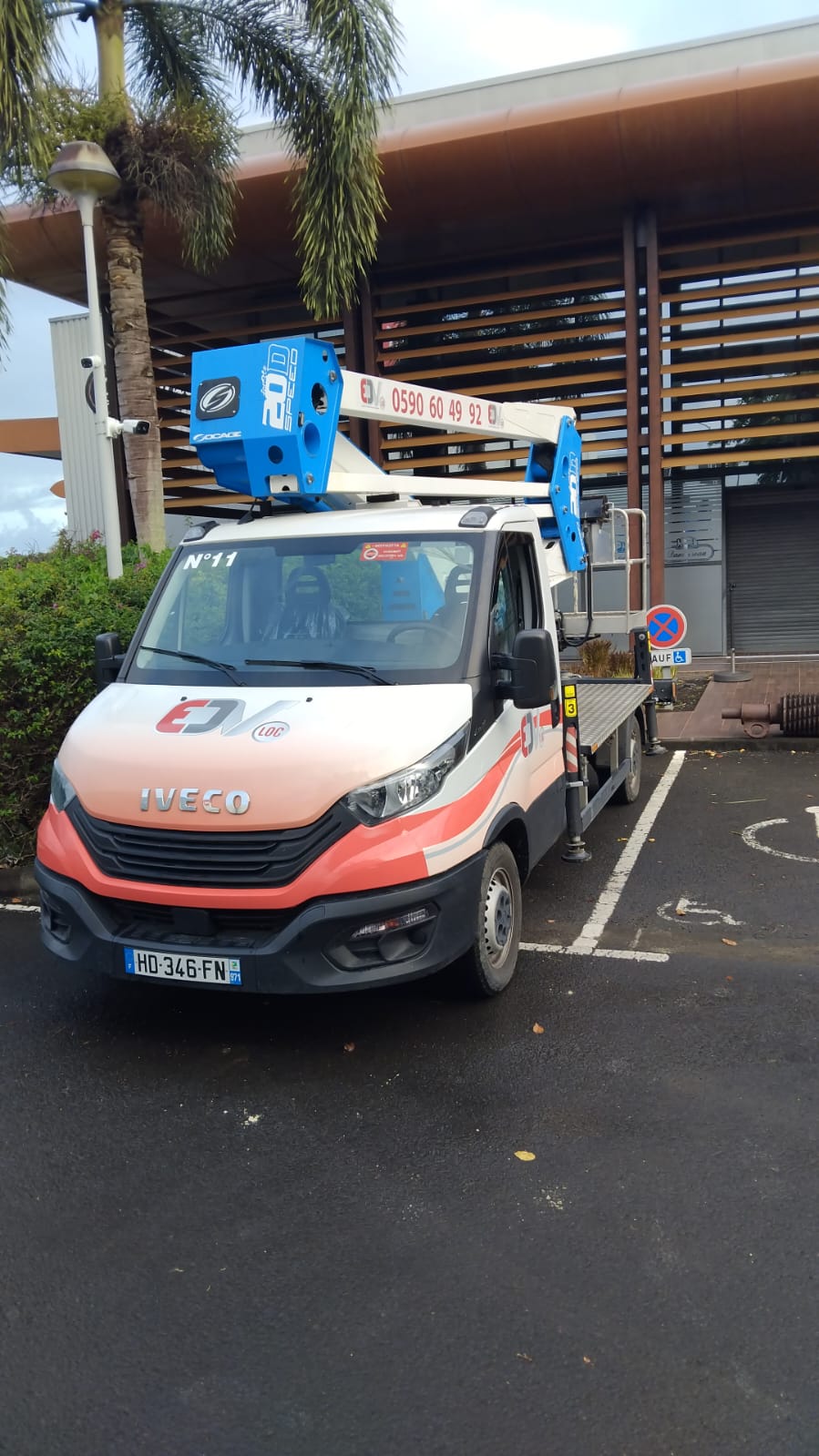 Photo chantier Camion Nacelle 1